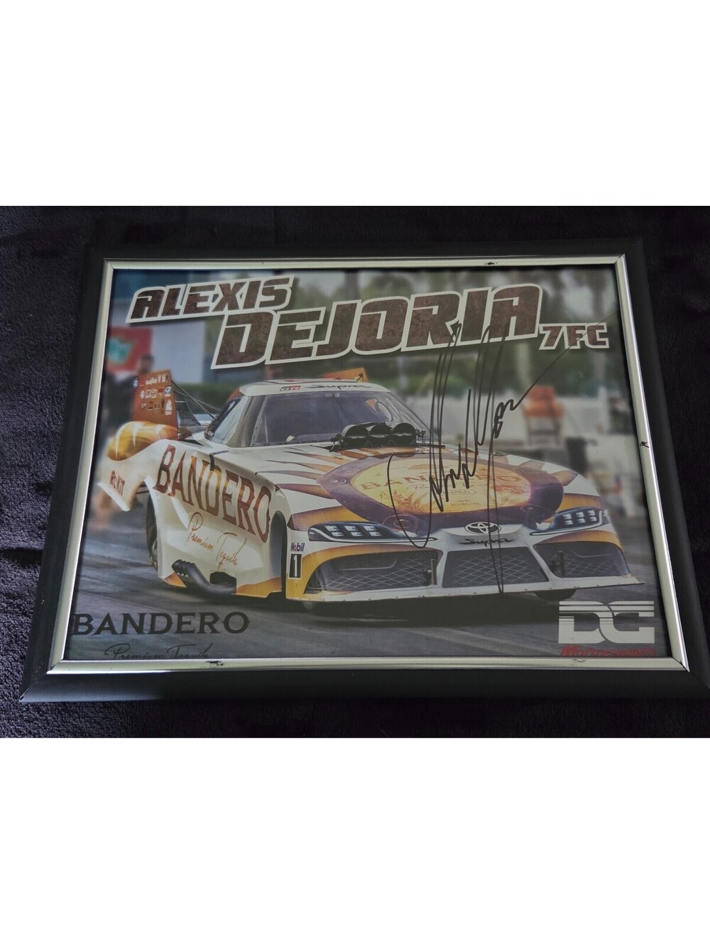 Alexis DeJoria NHRAFramed Autographed Hero Card Top Fuel Funny Car BANDERO 2023